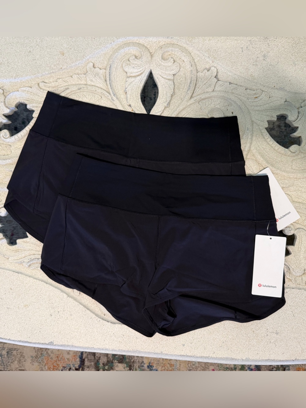 lululemon athletica Black Speed-Up Lined Shorts